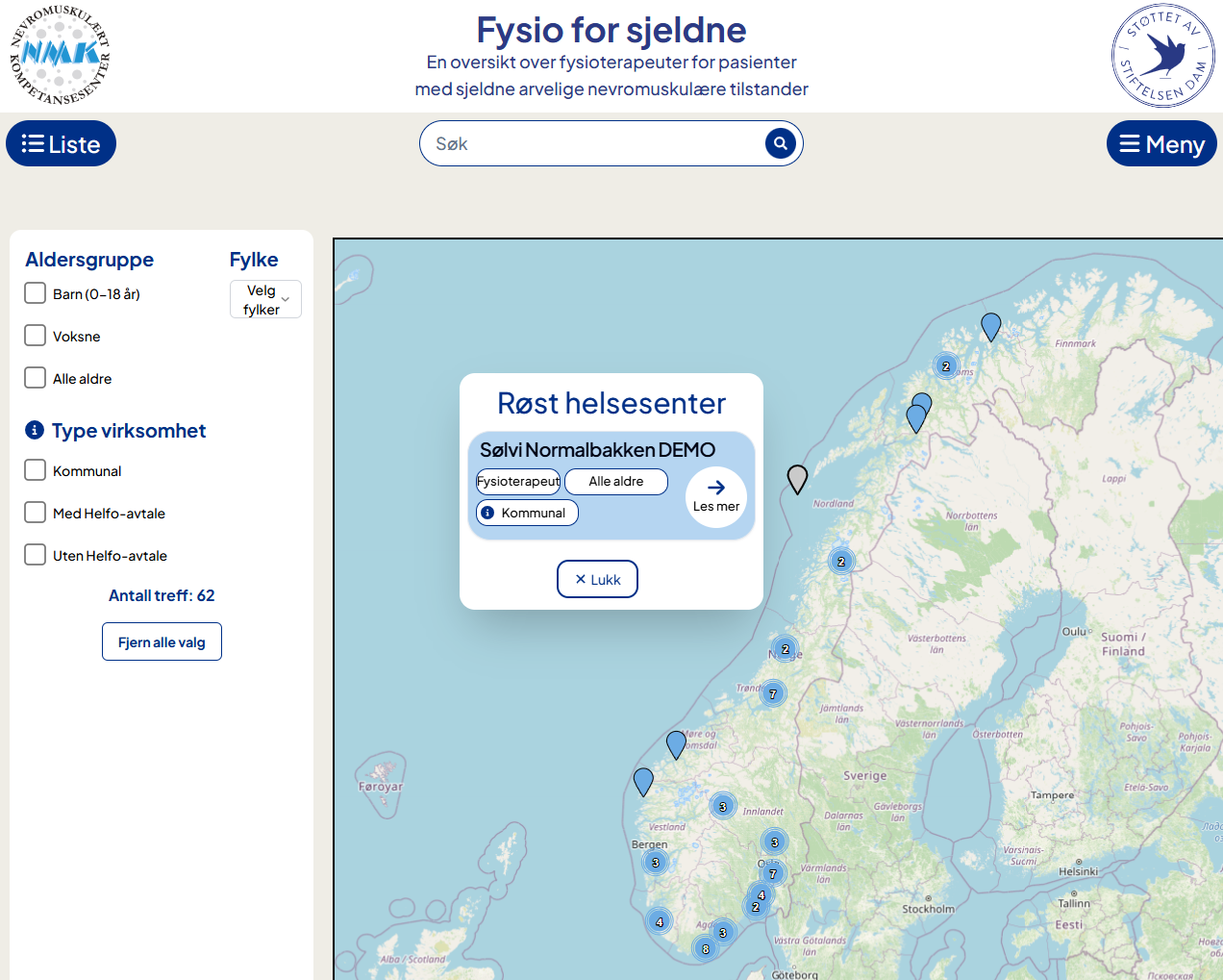 Bilde av ferdig nettside